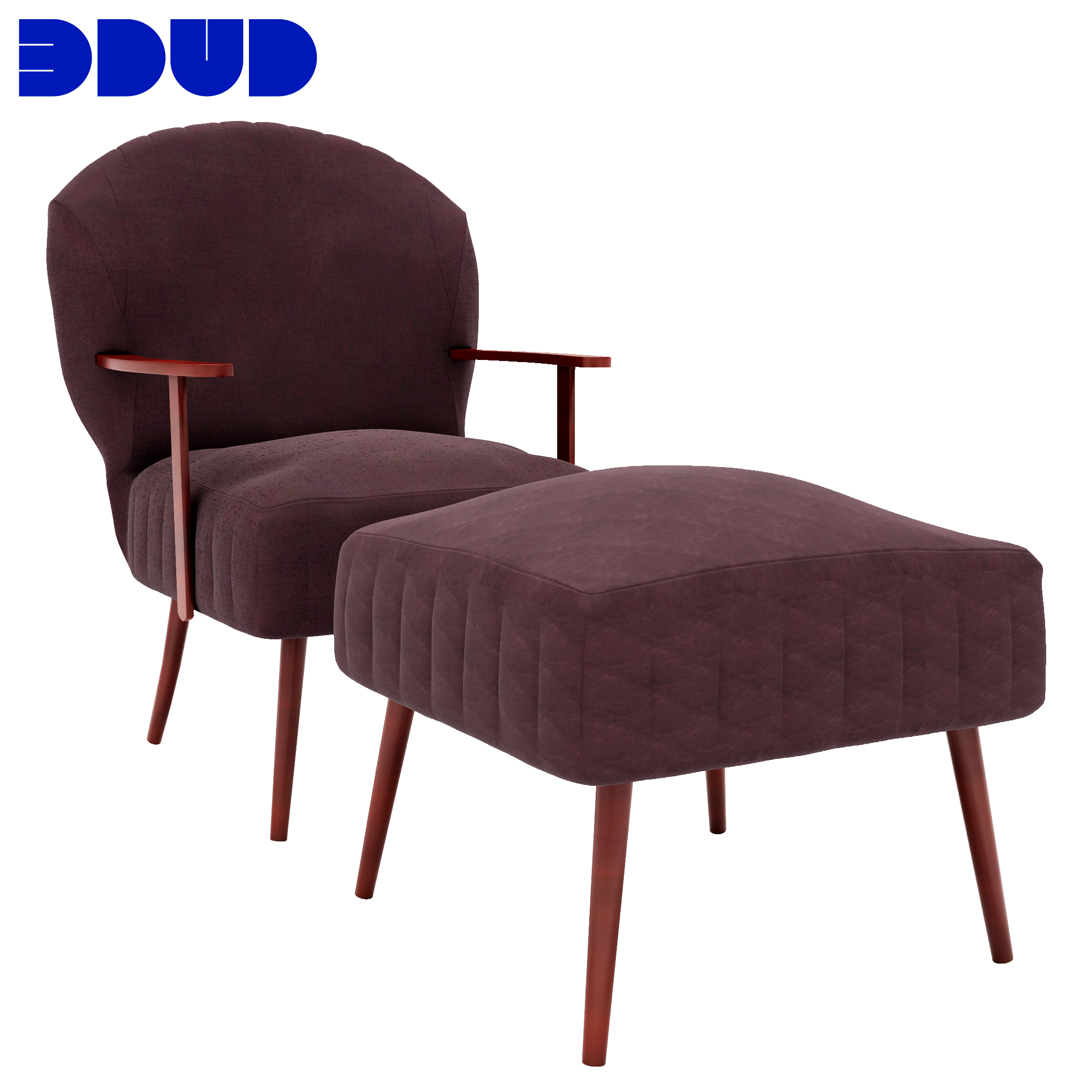 Scandicsofa кресло с пуфом Vallmor