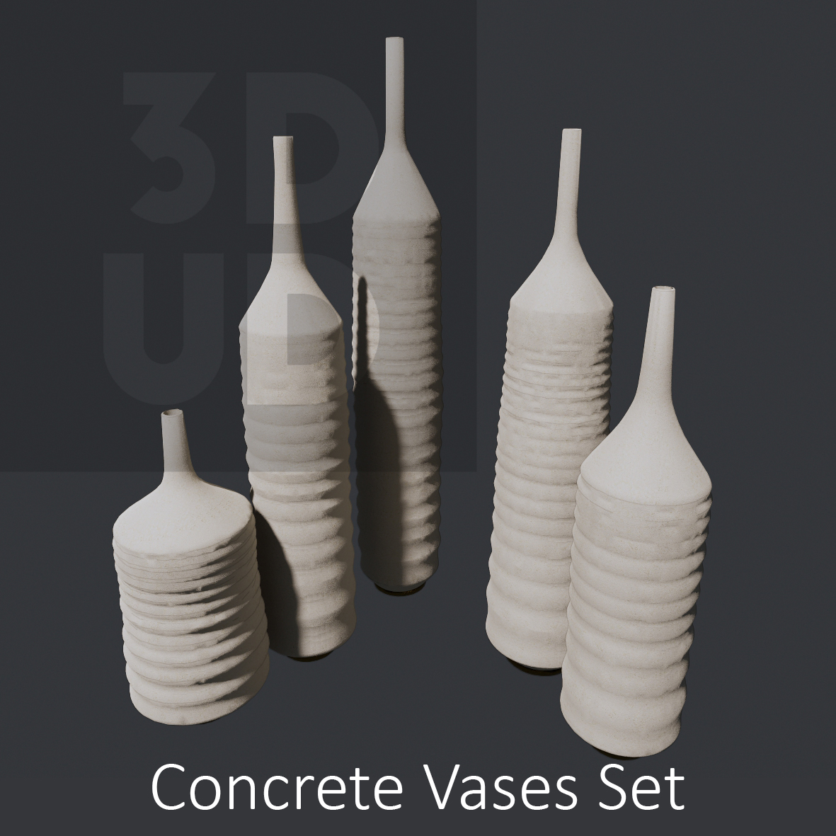 Concrete Vases Set