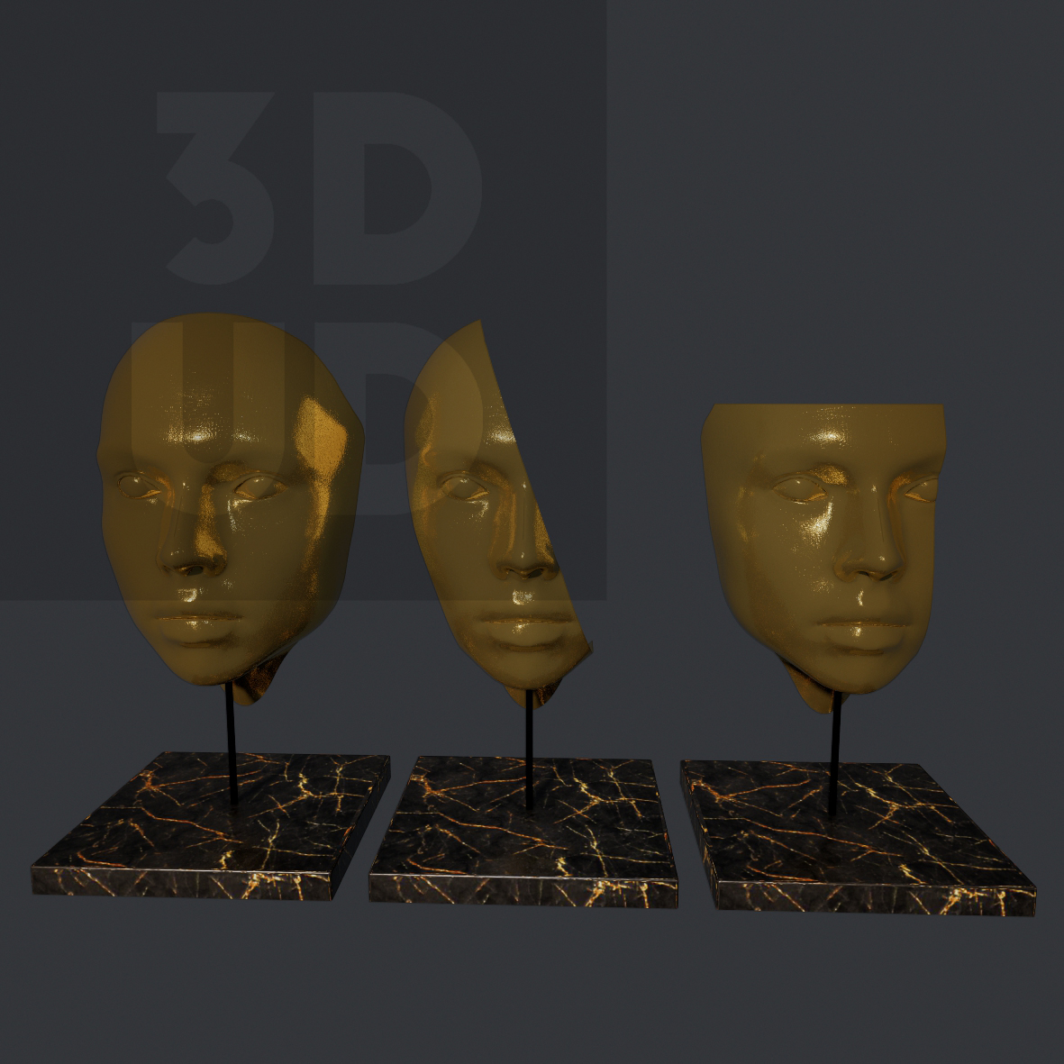Face Sculptures Set