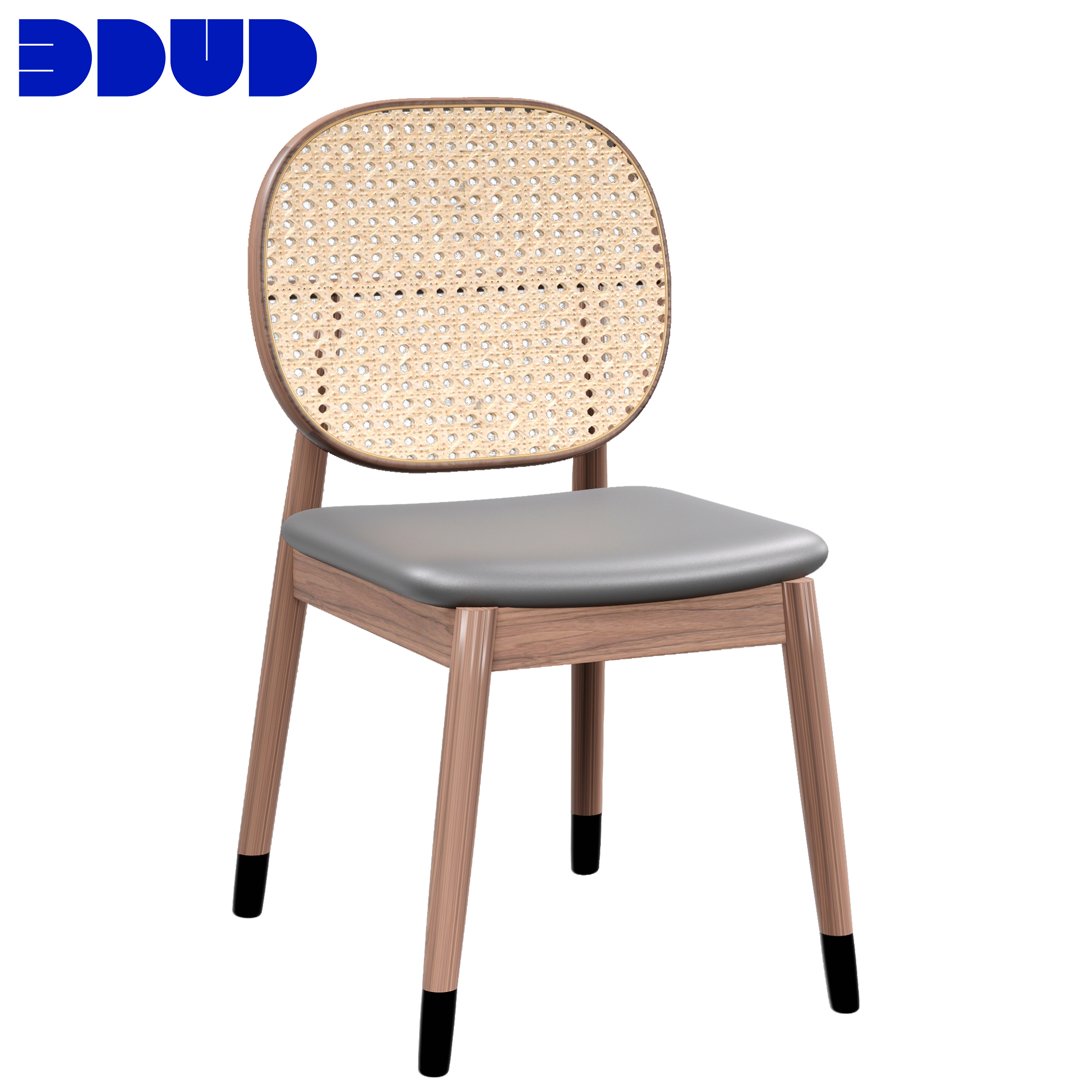 Стул DC1599 /4093 кожзам и ротанг