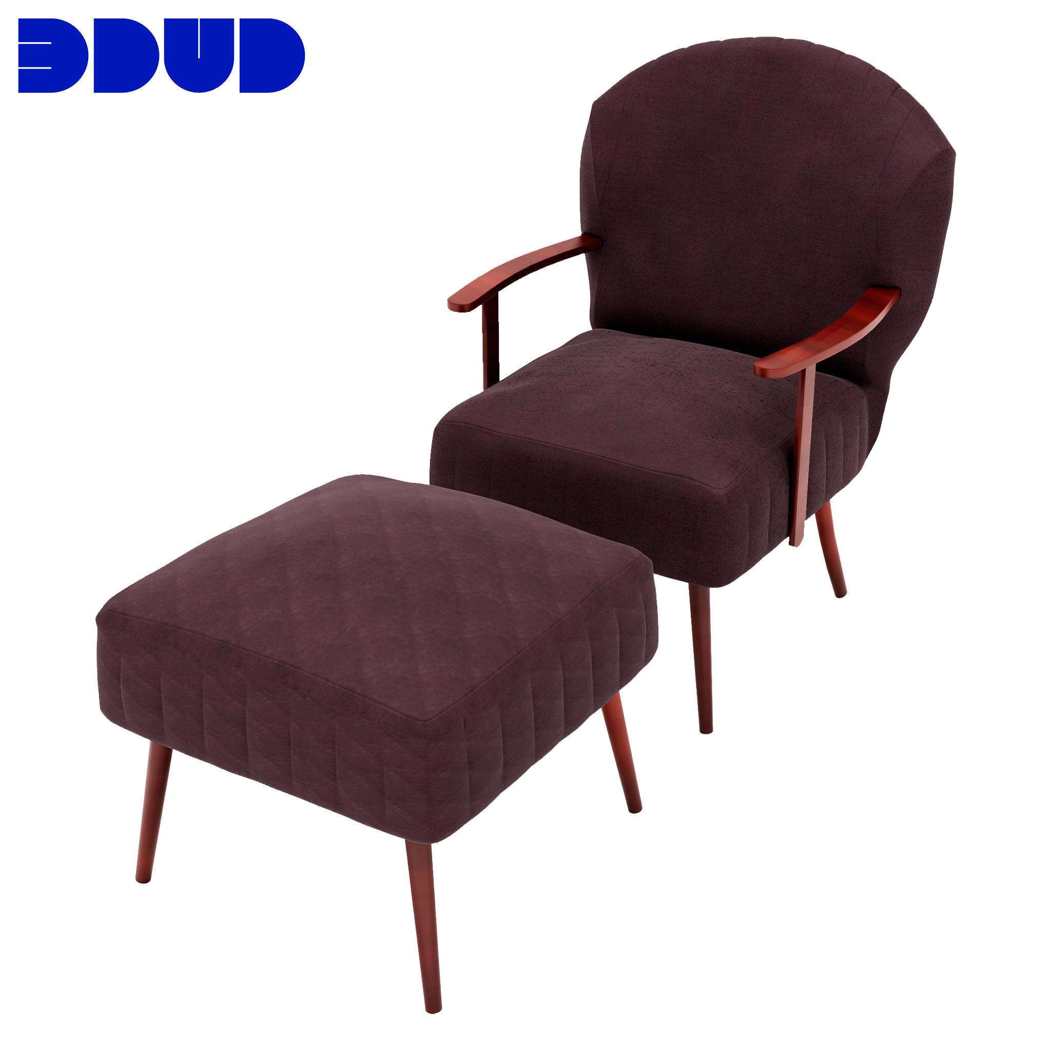 Scandicsofa кресло с пуфом Vallmor