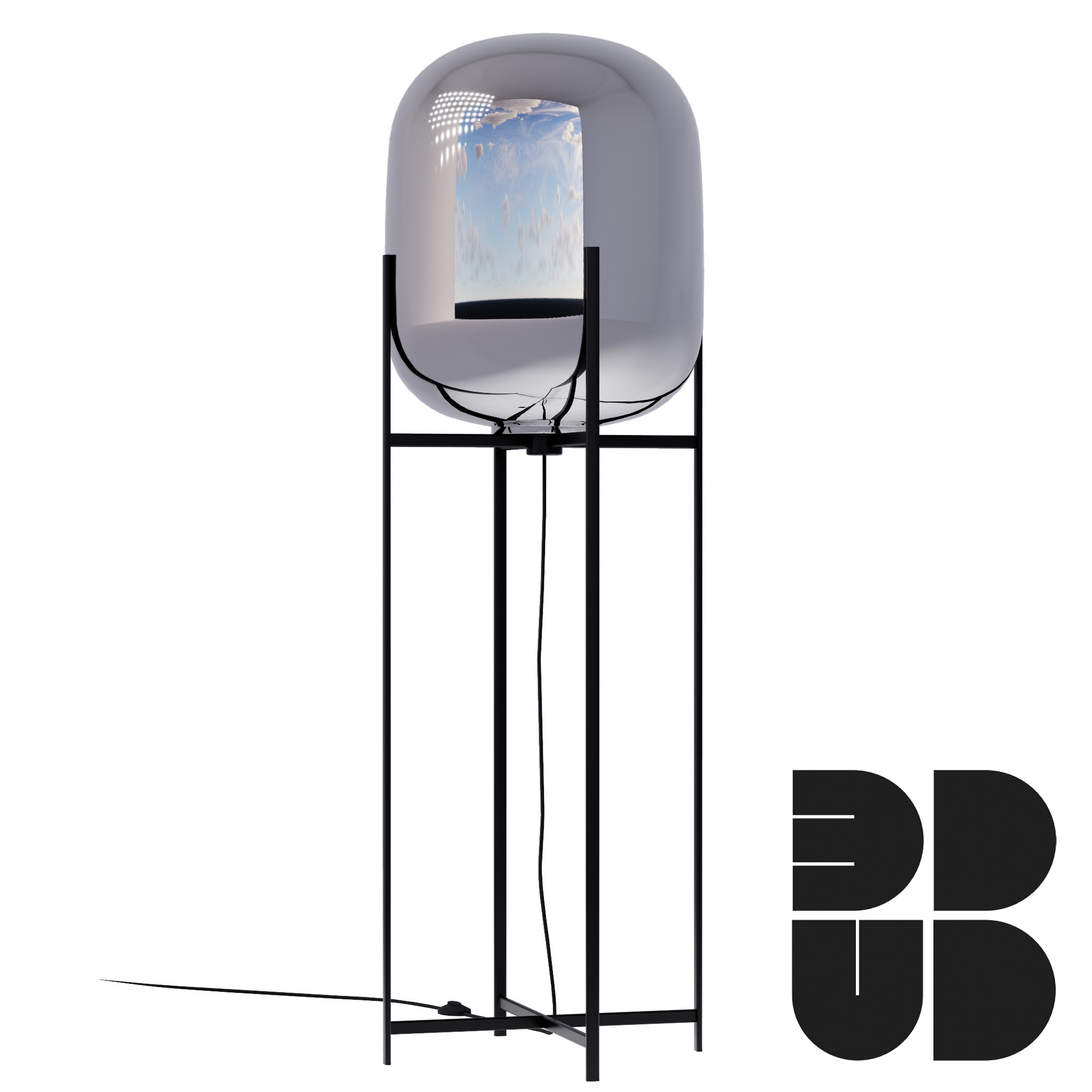 Торшер DeLight Collection Floor lamp 9355F black/smoky