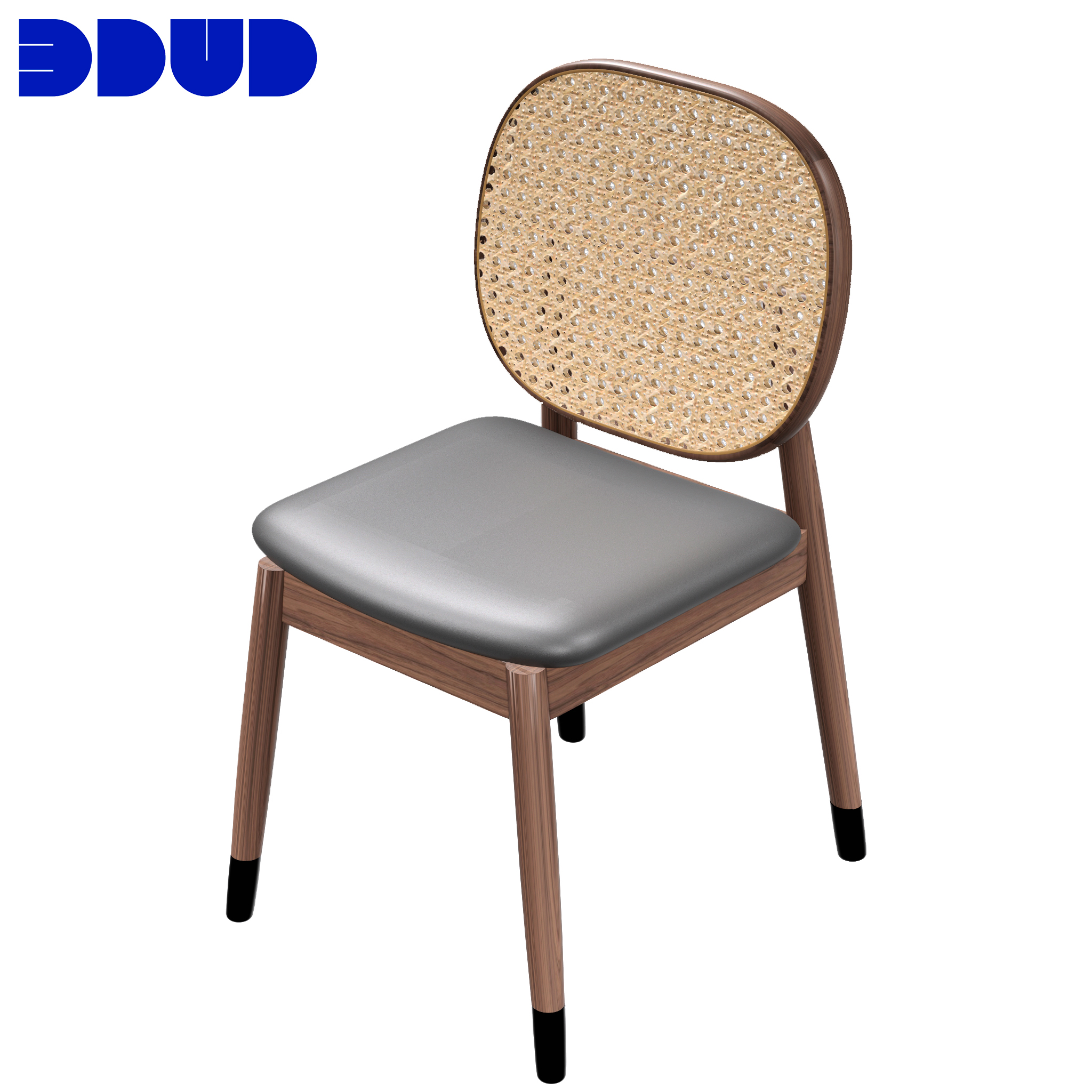 Стул DC1599 /4093 кожзам и ротанг